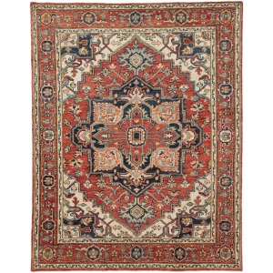 Salinas Willa Hand-Knotted Medallion Red/ Multicolor Area Rug