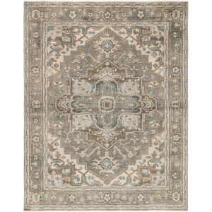 Salinas Flynn Medallion Gray/Blue Area Rug