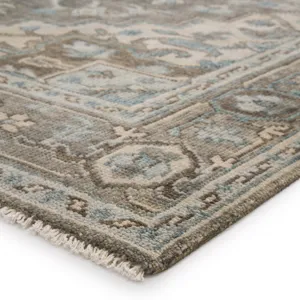 Salinas Flynn Hand-Knotted Medallion Gray/ Blue Area Rug (10'X14')