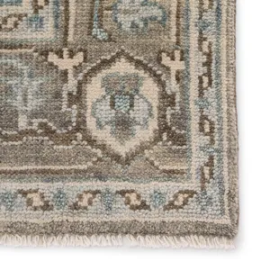 Salinas Flynn Hand-Knotted Medallion Gray/ Blue Area Rug (10'X14')