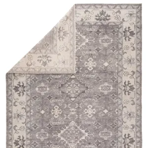 Salinas Kella Hand-Knotted Medallion Gray Area Rug (8'X10')