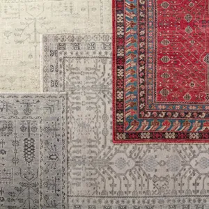 Salinas Donte Hand-Knotted Oriental Red/ Blue Area Rug (10'X14')