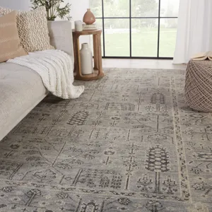 Salinas Ginerva Hand-Knotted Oriental Gray Area Rug (8'X10')