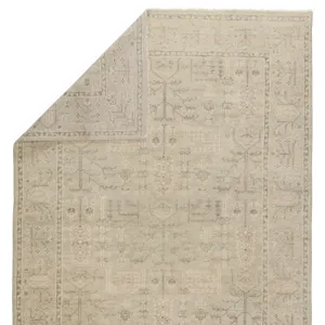 Salinas Ginerva Hand-Knotted Oriental Cream/ Green Area Rug (10'X14')