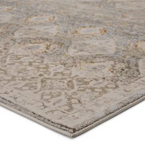 Sinclaire Vibe by  Hakeem Oriental Gray/ Gold Runner Rug (2'2"X8')