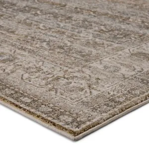 Sinclaire Vibe by  Ilias Oriental Gray/ Tan Runner Rug (2'2"X8')