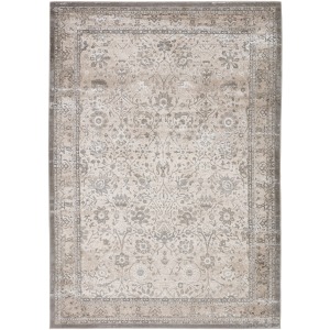 Sinclaire Vibe by  Odel Oriental Gray/ White Runner Rug (2'2