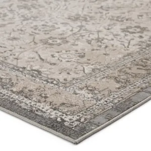 Sinclaire Vibe by  Odel Oriental Gray/ White Runner Rug (2'2"X8')