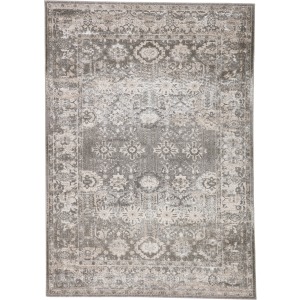 Sinclaire Vibe by  Valente Oriental Gray/ White Area Rug