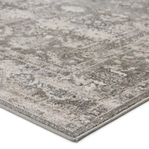 Sinclaire Vibe by  Valente Oriental Gray/ White Area Rug (5'X7'6")