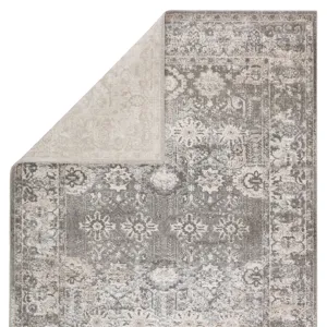 Sinclaire Vibe by  Valente Oriental Gray/ White Area Rug (5'X7'6")