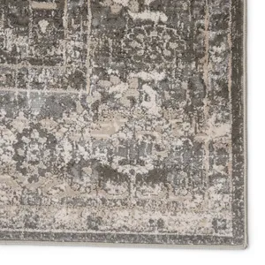 Sinclaire Vibe by  Valente Oriental Gray/ White Area Rug (5'X7'6")