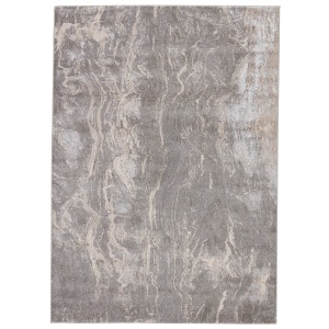 Sinclaire Vibe by  Druzy Abstract Gray/ Cream Runner Rug (2'2