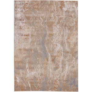 Sinclaire Vibe by  Druzy Abstract Gold/ Gray Area Rug