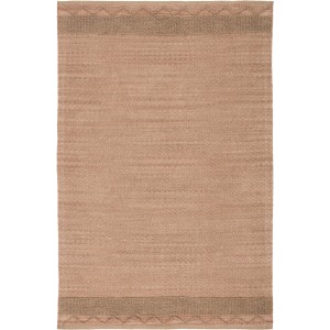Somerset Curran Natural Border Pink/ Tan Area Rug