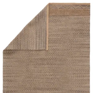 Somerset Curran Natural Border Gray/ Tan Area Rug (10'X14')