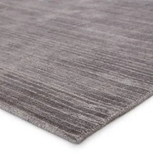 Second Sunset Gradient Handwoven Solid Gray/ Silver Area Rug (10'X14')