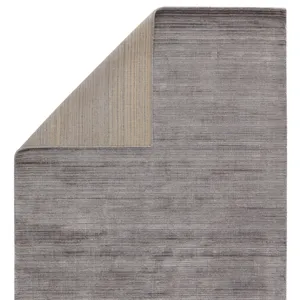 Second Sunset Gradient Handwoven Solid Gray/ Silver Area Rug (10'X14')