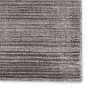 Second Sunset Gradient Handwoven Solid Gray/ Silver Area Rug (10'X14')