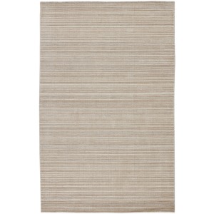 Second Sunset Gradient Handwoven Solid Gray/ Light Taupe Area Rug