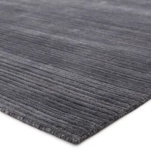 Second Sunset Gradient Handwoven Solid Dark Blue/ Gray Area Rug (10'X14')