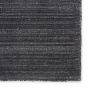 Second Sunset Gradient Handwoven Solid Dark Blue/ Gray Area Rug (10'X14')