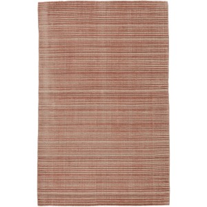 Second Sunset Gradient Handwoven Solid Dark Pink/ Cream Area Rug