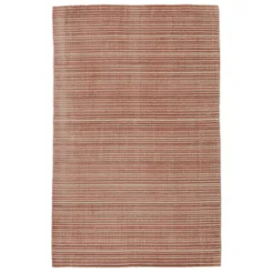 Second Sunset Gradient Handwoven Solid Dark Pink/ Cream Area Rug (8'X10')