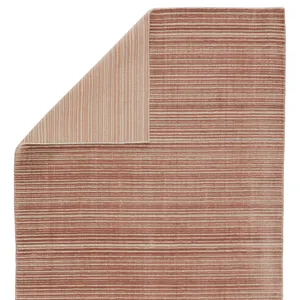 Second Sunset Gradient Handwoven Solid Dark Pink/ Cream Area Rug (8'X10')