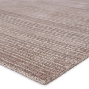 Second Sunset Gradient Handwoven Solid Light Taupe/ Gray Area Rug (10'X14')