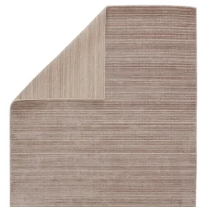 Second Sunset Gradient Handwoven Solid Light Taupe/ Gray Area Rug (10'X14')