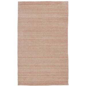 Second Sunset Gradient Handwoven Solid Pink/ Cream Area Rug