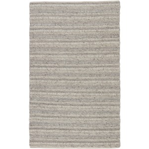 Star Gaze Nebula Handmade Solid Gray/ Cream Area Rug
