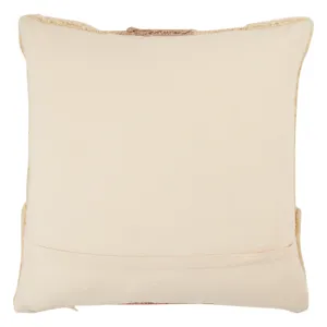 Soul Trek Vibe by  Meja Cream/ Light Pink Tribal Polyester Throw Pillow 22 inch