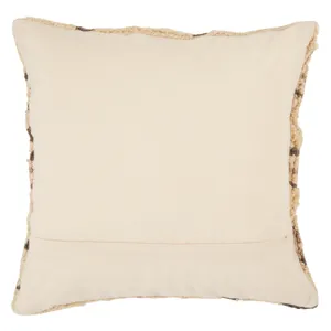 Soul Trek Vibe by  Sidda Cream/ Dark Gray Tribal Down Throw Pillow 18 inch