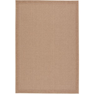 Tahiti Vibe by  Maeva Indoor/ Outdoor Border Beige Area Rug