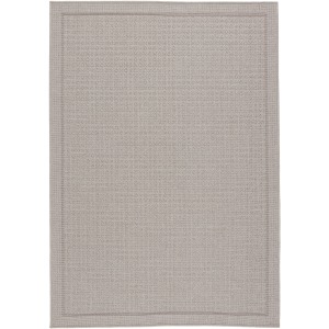 Tahiti Vibe by  Maeva Indoor/ Outdoor Border Gray Area Rug
