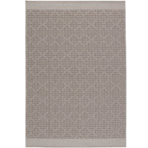 Tahiti Vibe by  Motu Indoor/ Outdoor Trellis Gray/ Taupe Area Rug