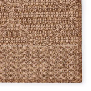 Tahiti Vibe by  Motu Indoor/ Outdoor Trellis Light Brown/ Beige Area Rug (9'X12')