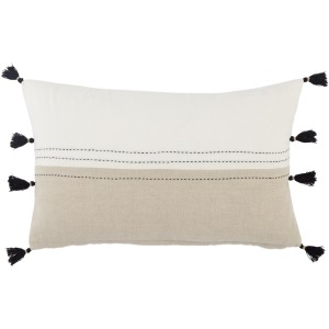 Taiga Yamanik Stripes White/ Beige Down Lumbar Pillow