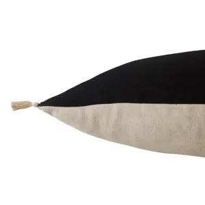 Taiga Loma Tribal Black/ Ivory Down Throw Pillow 22 inch