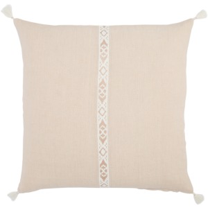 Taiga Joya Tribal Blush/ Ivory Poly Throw Pillow 22 inch