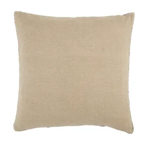 Taiga Seti Border Beige/ Dark Gray Down Throw Pillow 24 inch