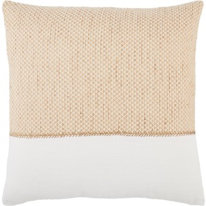 Taiga Sila Geometric Gold/ White Poly Throw Pillow 22 inch