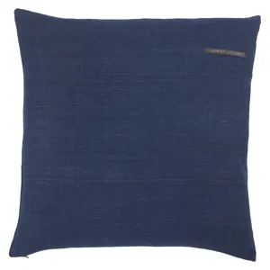 Taiga Ortiz Solid Dark Blue Down Throw Pillow 22 inch