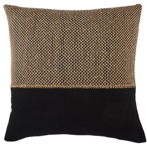 Taiga Sila Geometric Light Tan/ Black Down Throw Pillow 22 inch