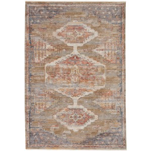 Terra Vibe by  Haelyn Medallion Multicolor/ Olive Runner Rug (2'9