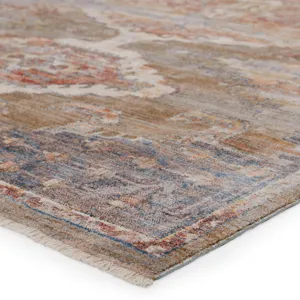 Terra Vibe by  Haelyn Medallion Multicolor/ Olive Runner Rug (2'9"X8')