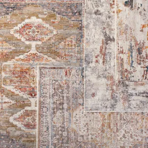 Terra Vibe by  Haelyn Medallion Multicolor/ Olive Runner Rug (2'9"X8')