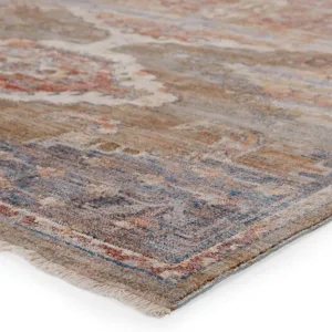 Terra Vibe by  Jemsa Medallion Blue/ Orange Runner Rug (2'9"X8')